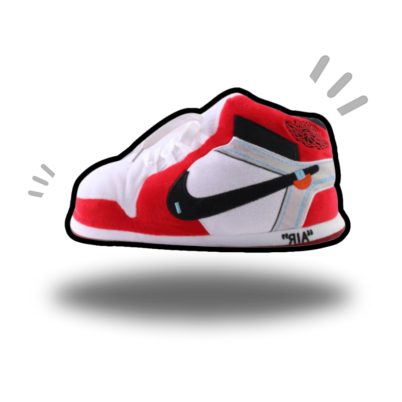 AIRSLICK - Chaussons Sneakers AJ1 X Off-White Rouge