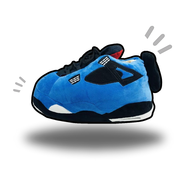 AIRSLICK - Chaussons Sneakers Jordan AJ4 Bleu