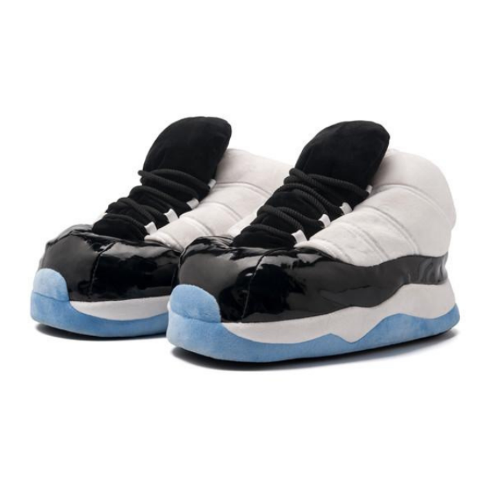 AIRSLICK - Chaussons Sneakers Jordan AJ4 Concord Noir et Bleu