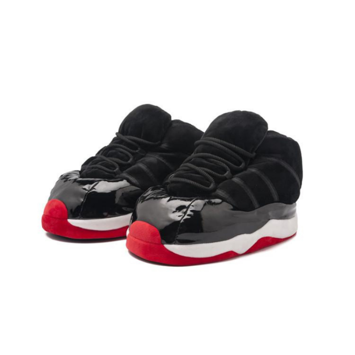 AIRSLICK - Chaussons Sneakers Jordan AJ4 Concord Noir et Rouge