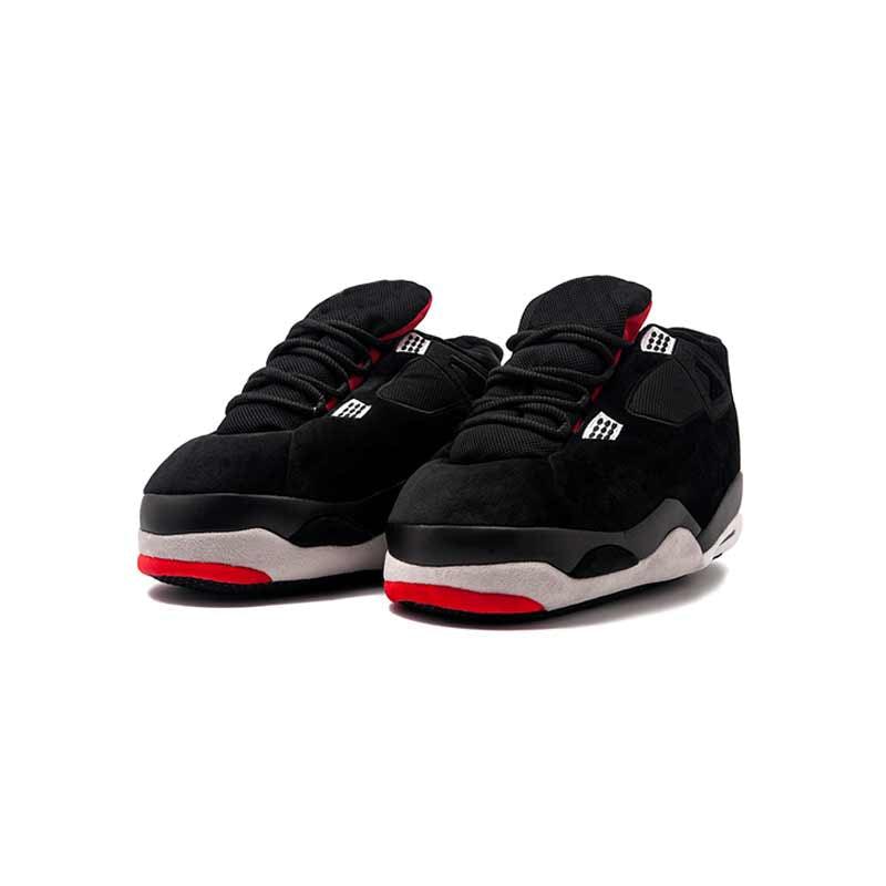 AIRSLICK - Chaussons Sneakers Jordan AJ4 Noir Retro