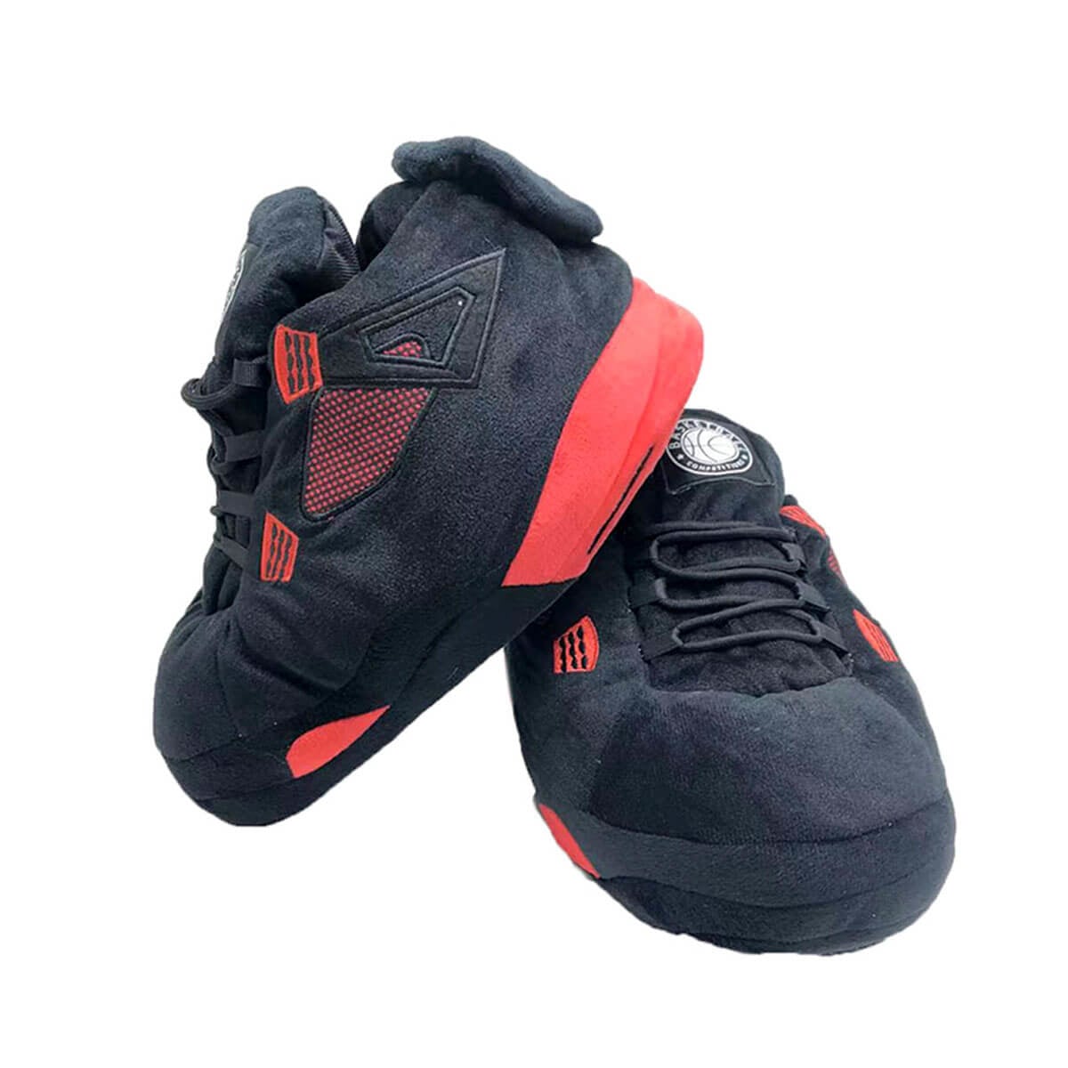 AIRSLICK - Chaussons Sneakers Jordan AJ4 Noir et Rouge