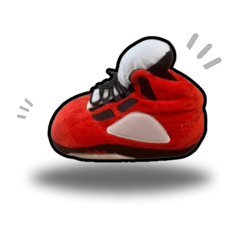 AIRSLICK - Chaussons Sneakers Jordan AJ5 Retro Rouge