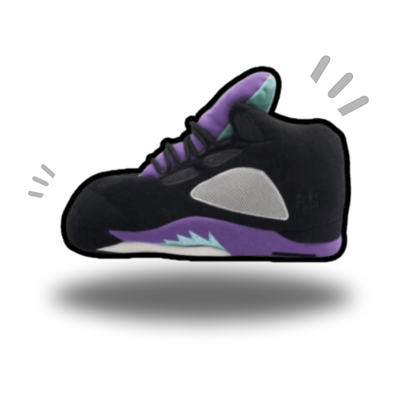 AIRSLICK - Chaussons Sneakers Jordan AJ5 Violet et Noir