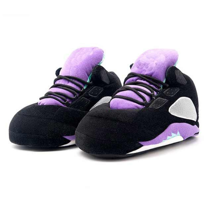 AIRSLICK - Chaussons Sneakers Jordan AJ5 Violet et Noir