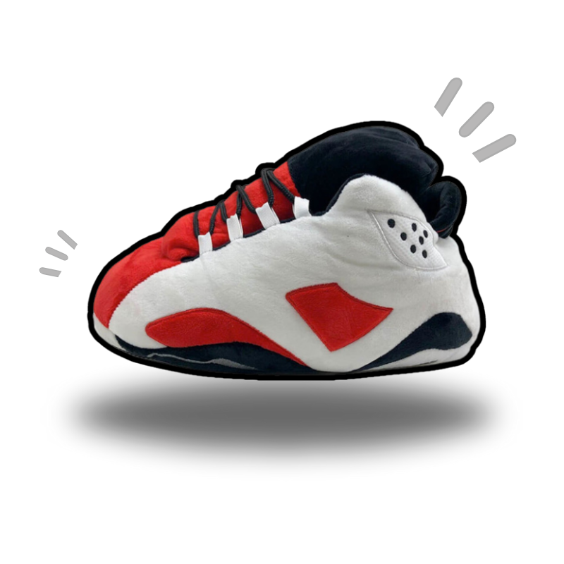 AIRSLICK - Chaussons Sneakers Jordan AJ6 Rouge et Blanc