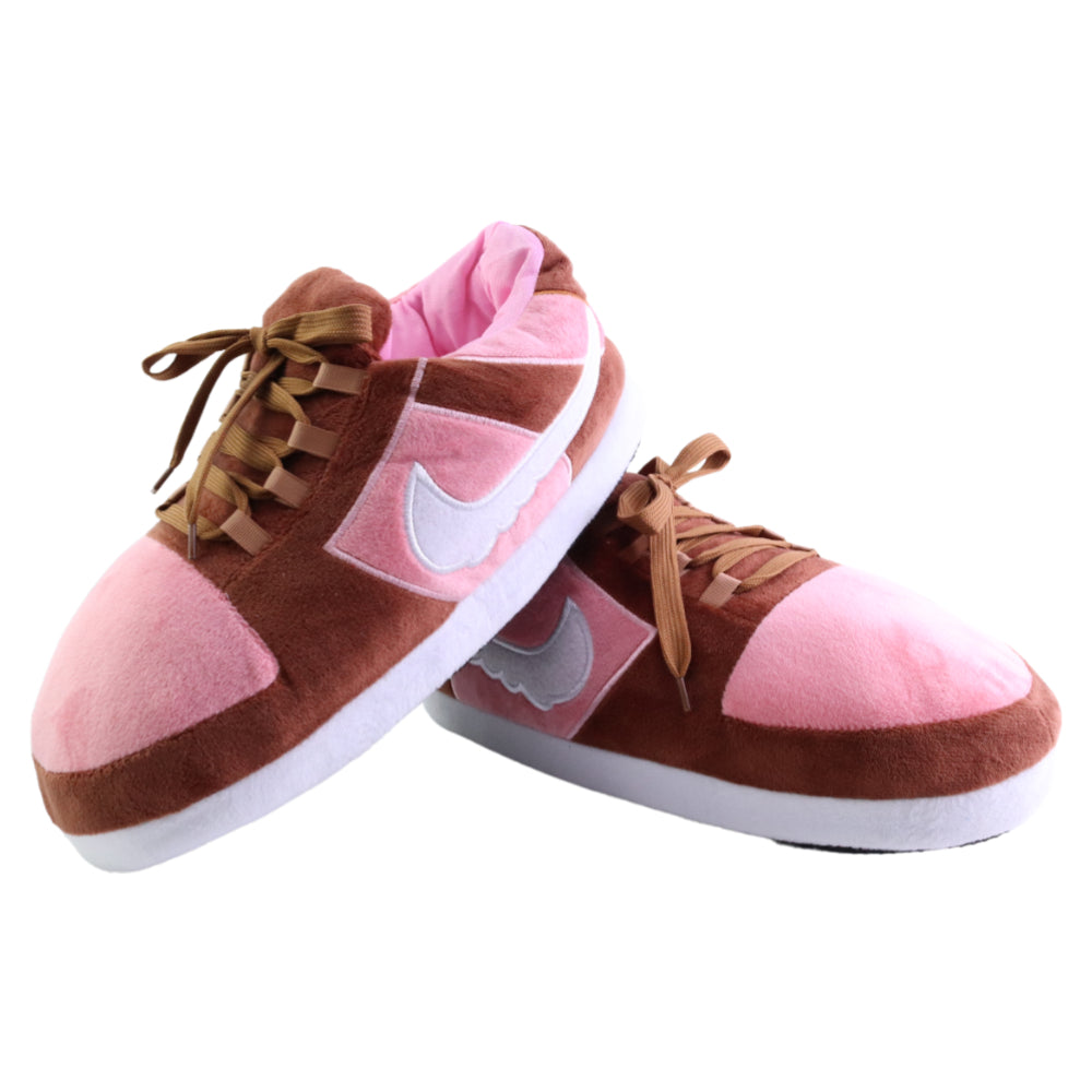 AIRSLICK - Chaussons Sneakers Nike Dunk Low Rose et Marron