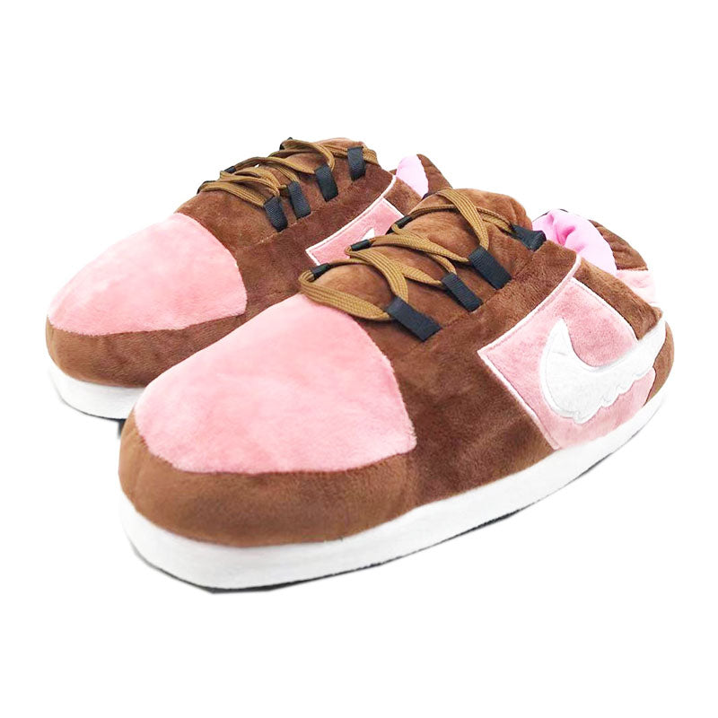 AIRSLICK - Chaussons Sneakers Nike Dunk Low Rose et Marron