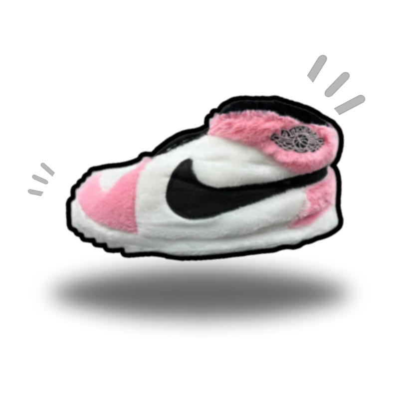 AIRSLICK - Chaussons Sneakers Nike Rose et blanc