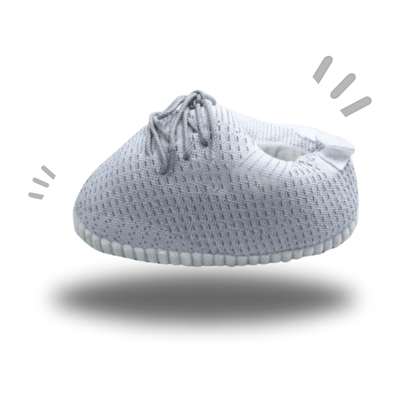 AIRSLICK - Chaussons Sneakers Yeezy Flashy Blanc